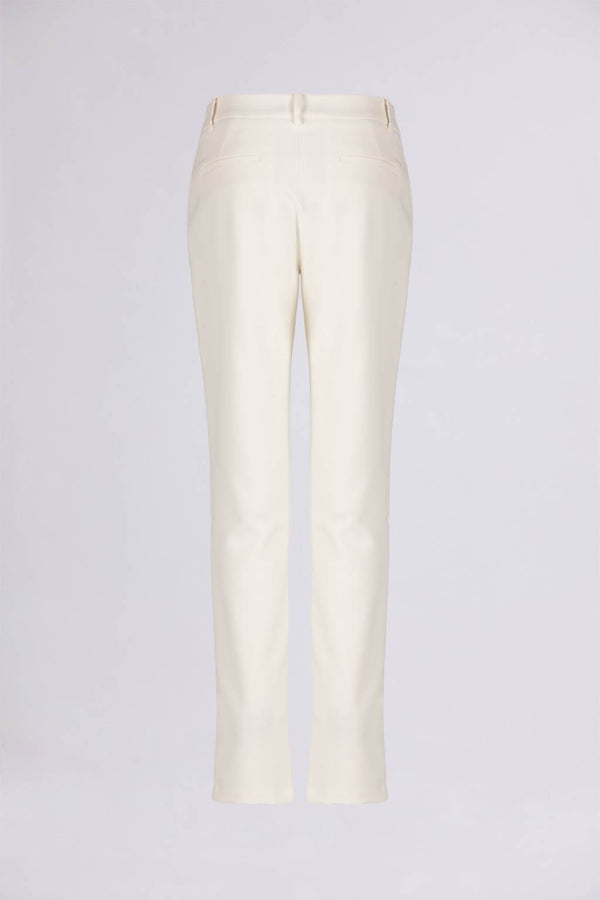 BREMBATI => GABARDINE BI-STRETCH SLIM CHINO PANTS CHALK WHITE COLOR Trousers - BREMBATI