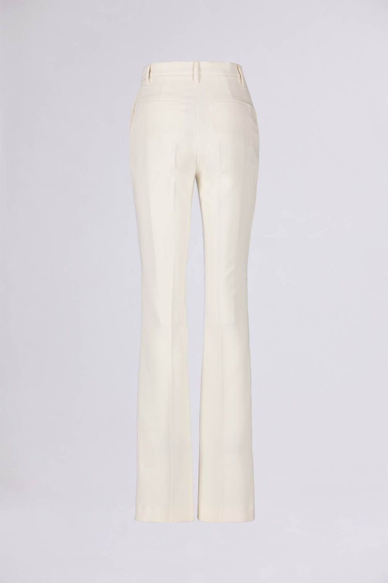BREMBATI => GABARDINE BI-STRETCH FLARE PANTS CHALK WHITE COLOR Trousers - BREMBATI