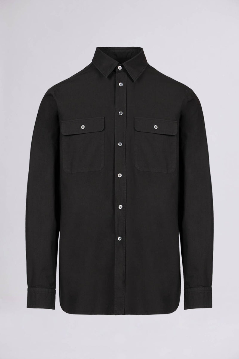 BREMBATI => REGULAR-FIT COTTON SHIRT Black Shirts - BREMBATI