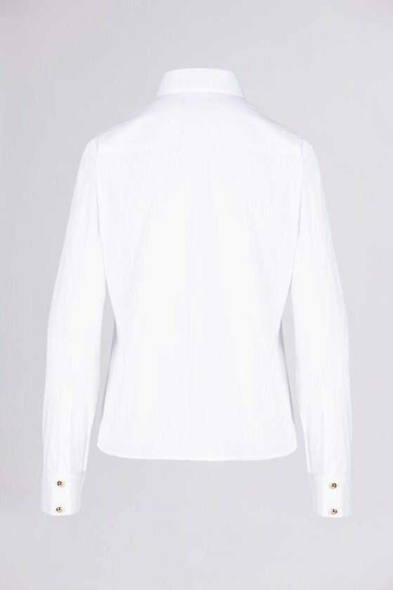 BREMBATI => CONCEALED-PLACKET POPLIN SHIRT Optical White Shirts - BREMBATI