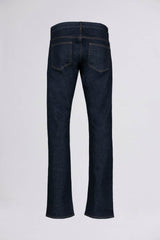 WIR - Wrong is right => REGULAR-FIT STRETCH COTTON JEANS Dark Blue Washed Five Pocket - BREMBATI