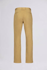WIR - Wrong is right => STRAIGHT-LEG COTTON TROUSERS Mustard Yellow Trousers - BREMBATI