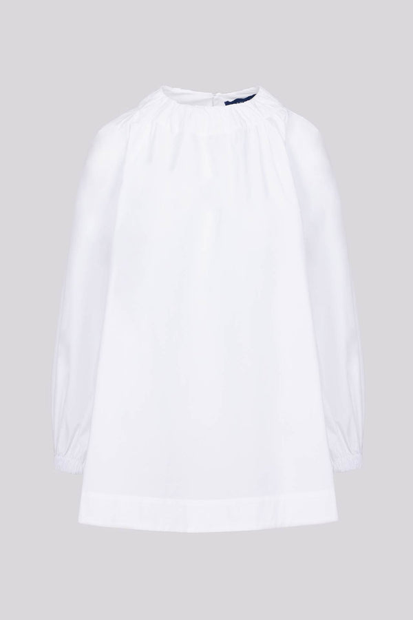 BREMBATI => Oversize Cotton Blouse in White Shirts - BREMBATI