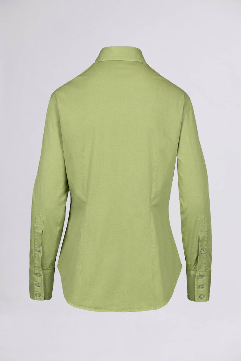 BREMBATI => UTILITY COTTON BLEND SHIRT Lime Green Shirts - BREMBATI