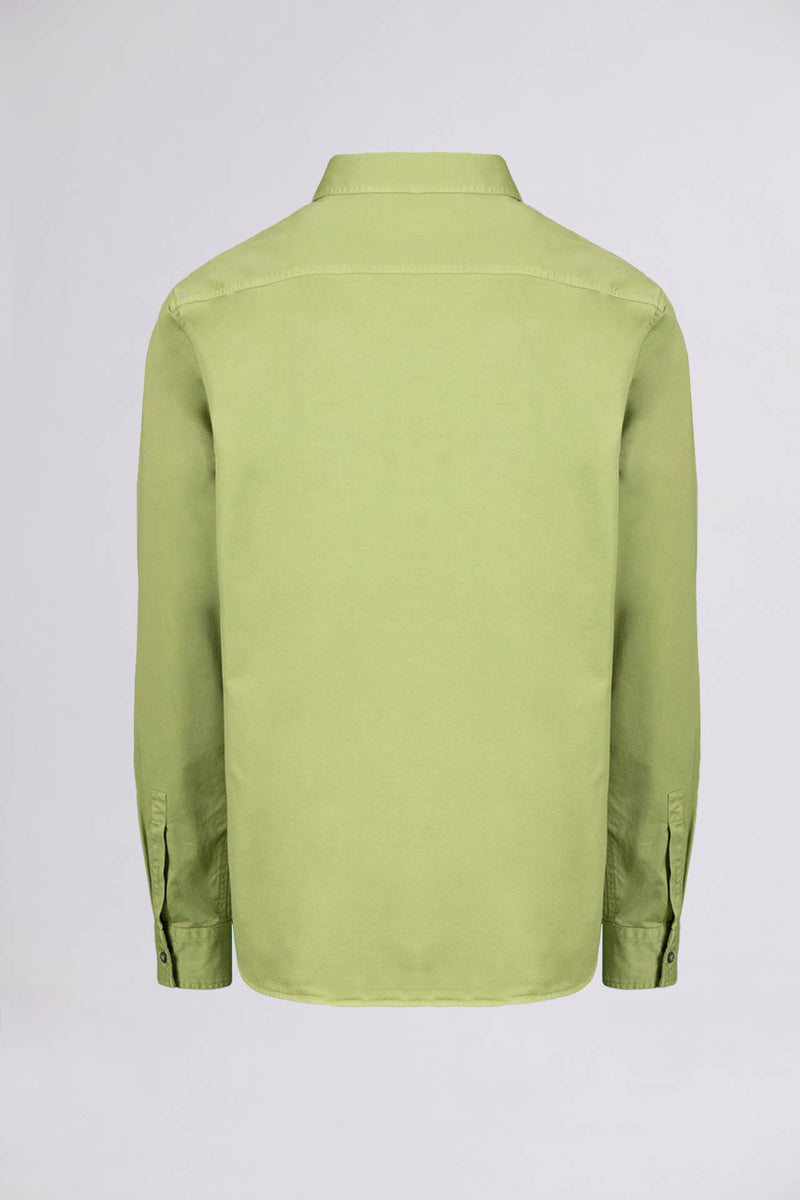 BREMBATI => UTILITY-STYLE COTTON SHIRT Lime green Shirts - BREMBATI