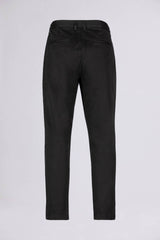 BREMBATI => REGULAR-FIT COTTON TROUSERS Black Trousers - BREMBATI