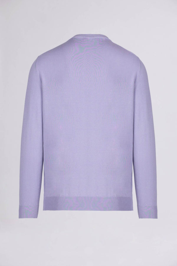 Civico 7 => CREW NECK COTTON-KNIT JUMPER Lilac Knitwear - BREMBATI