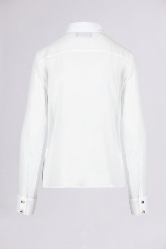 BREMBATI => CONCEALED-PLACKET CREPON SHIRT Off-White Shirts - BREMBATI