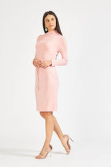 Elevating Ideas => Pink asymmetrical midi dress Dresses - BREMBATI
