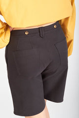 David Devant Black cotton shorts for women