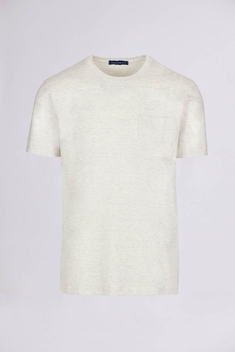 BREMBATI => Regular-Fit Off-White T-Shirt T-Shirts - BREMBATI