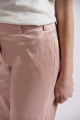BREMBATI => Straight-Leg Tailored Trouser in Pink Trousers - BREMBATI