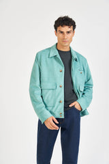 David Devant Aquamarine field jacket for men
