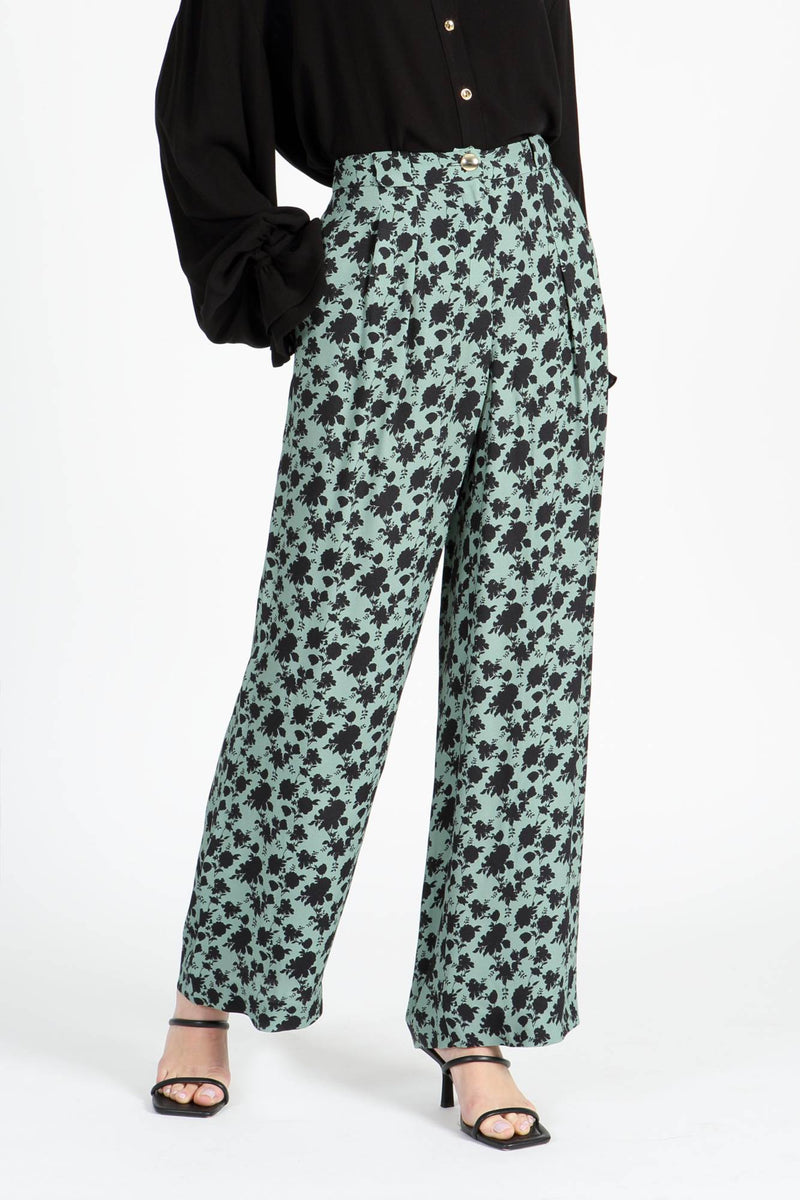 Alba Ruffo Floral pattern palazzo pants for women