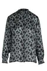 Alba Ruffo Floral print silk blouse for women