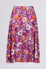 Floral midi skirt with side slit BREMBATI