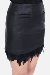 Faux leather miniskirt in Black BREMBATI