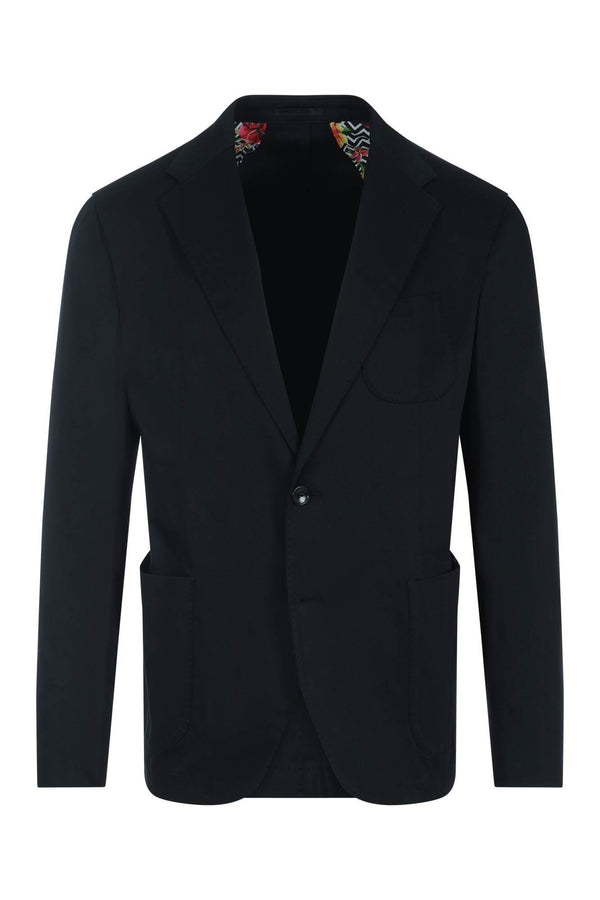 Civico 7 Black blazer stretch cotton for men