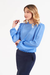 Brembati Light Blue blouse for women