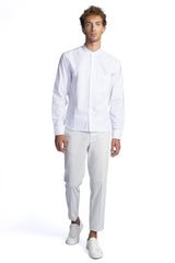 Civico 7 White shirt mandarin collar for men