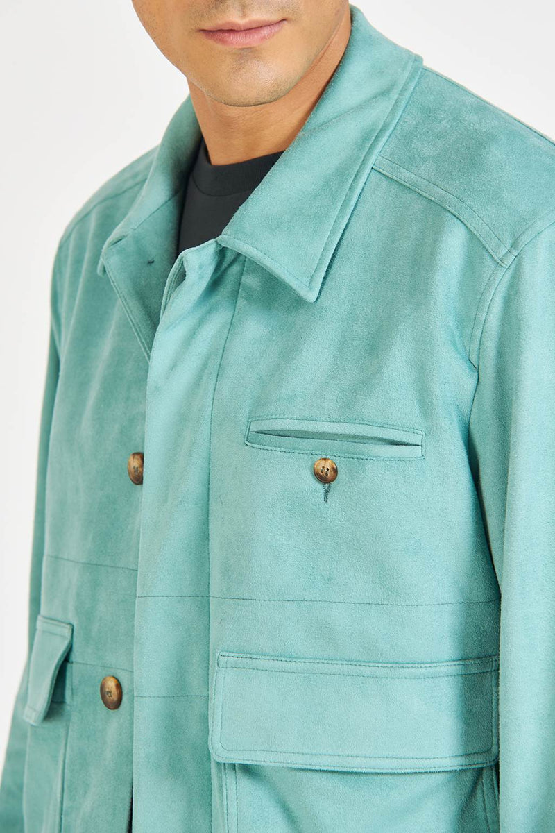 David Devant Aquamarine field jacket for men