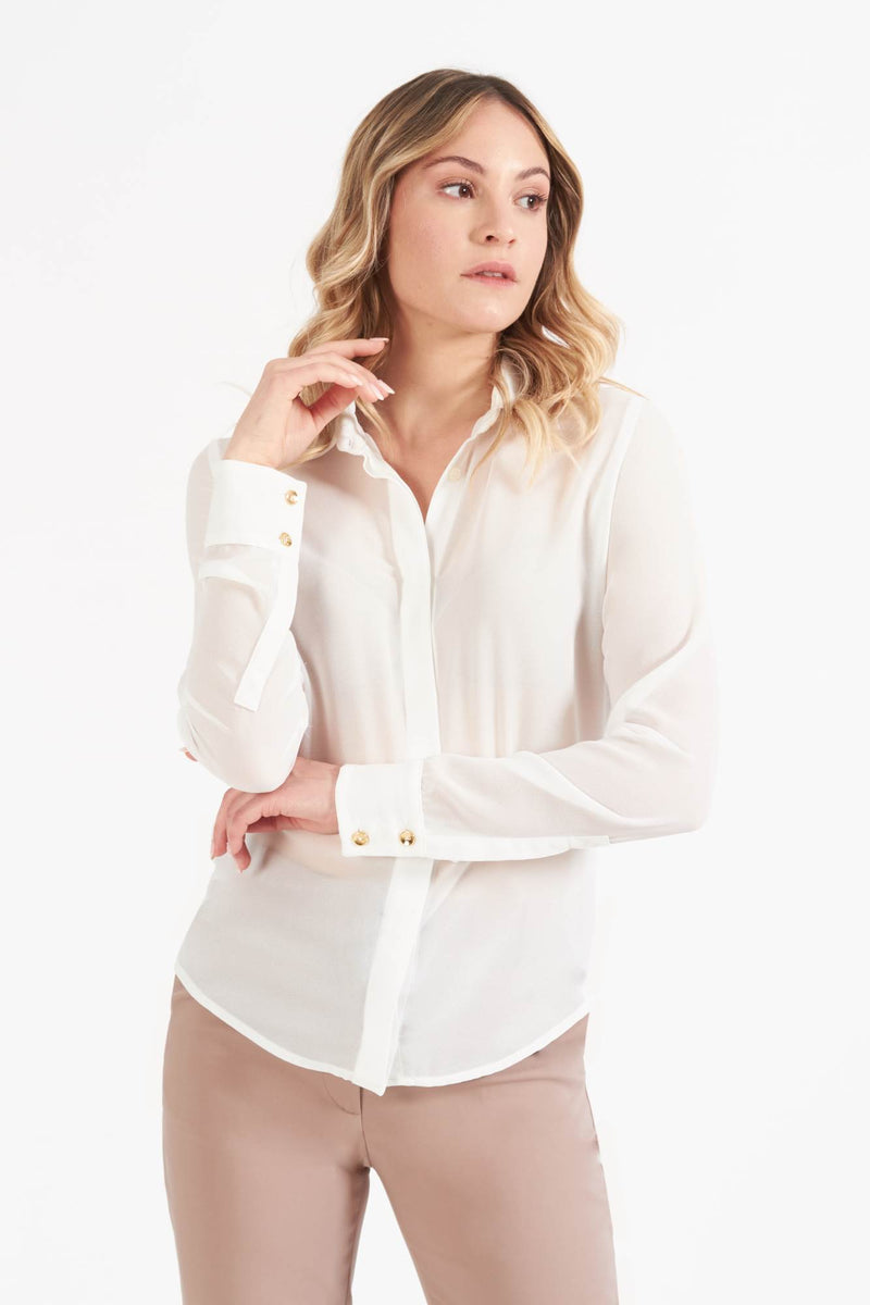 Brembati White casual shirt for women
