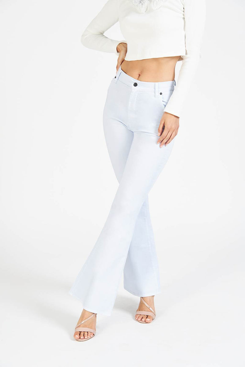 Millenee White flared jeans for women