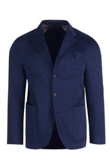Civico 7 Multiple pockets blue blazer for men