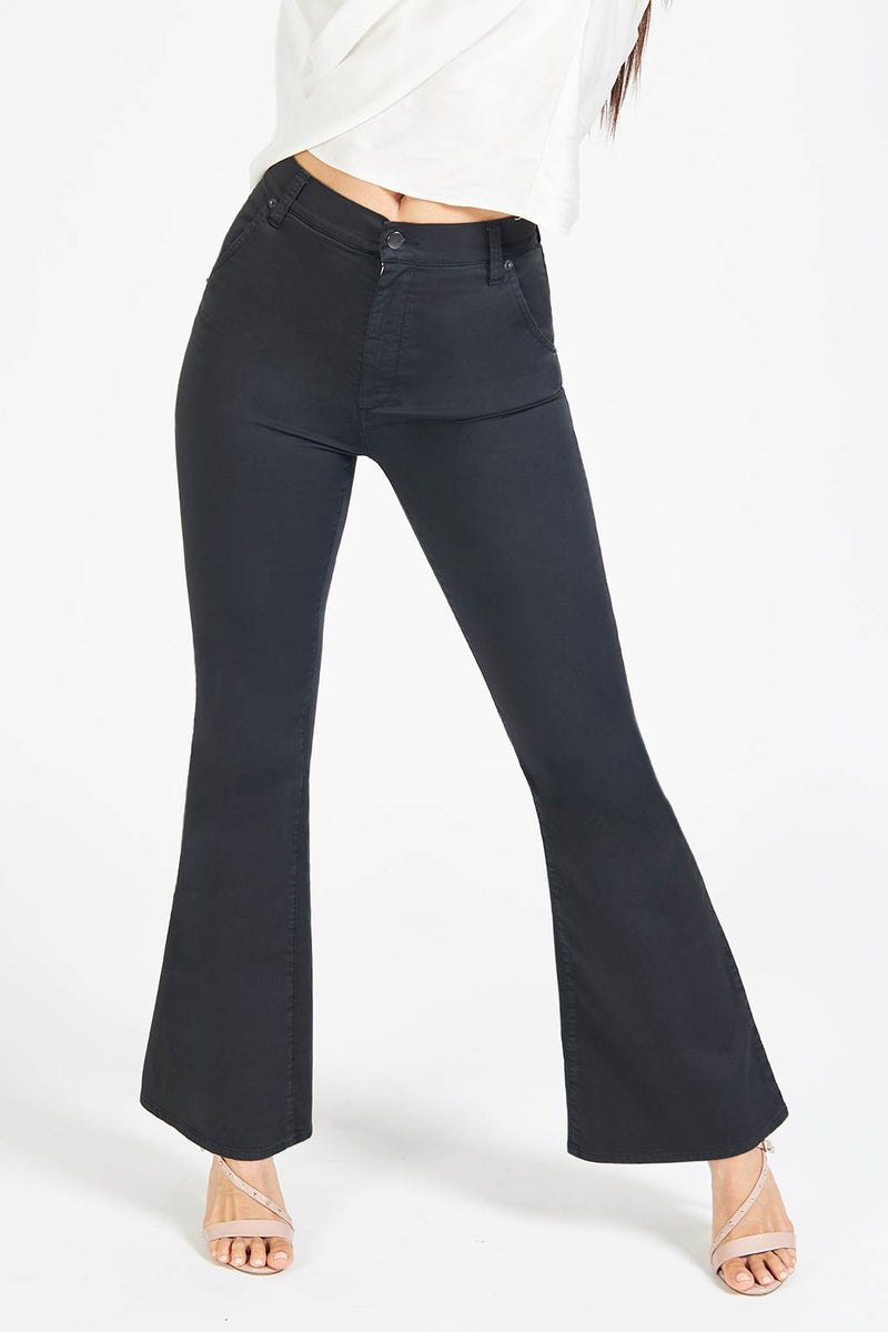 Millenee Black flared jeans for women