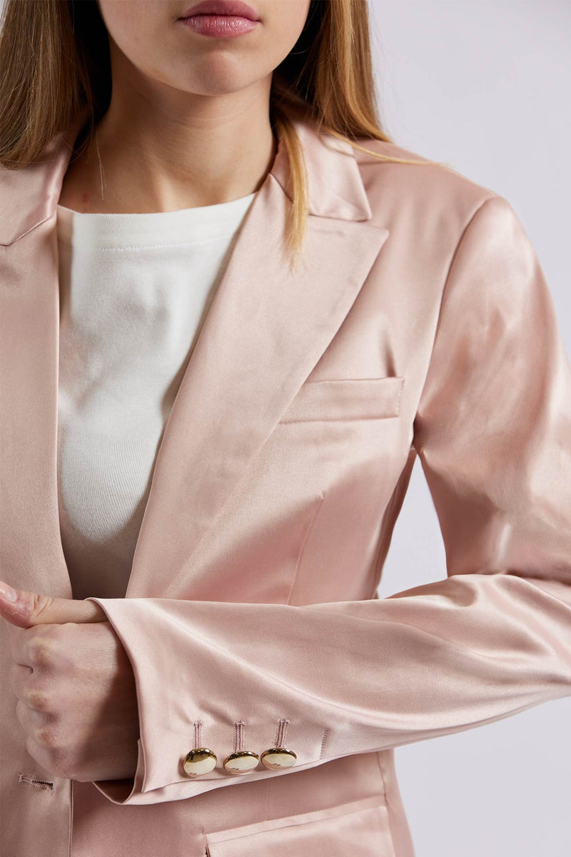 BREMBATI => Single Breasted Blazer in Pink Jackets - BREMBATI
