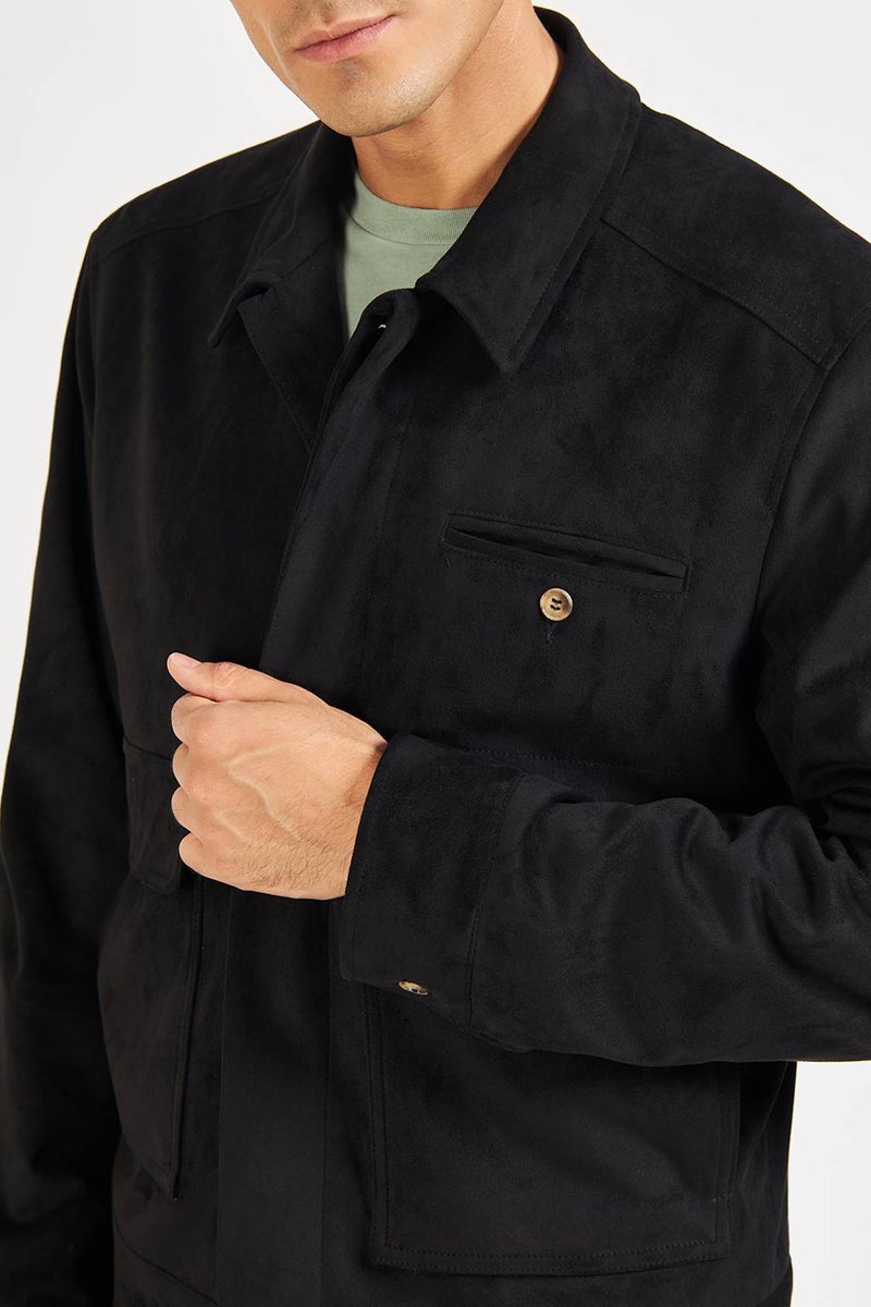 David Devant Black field jacket for men