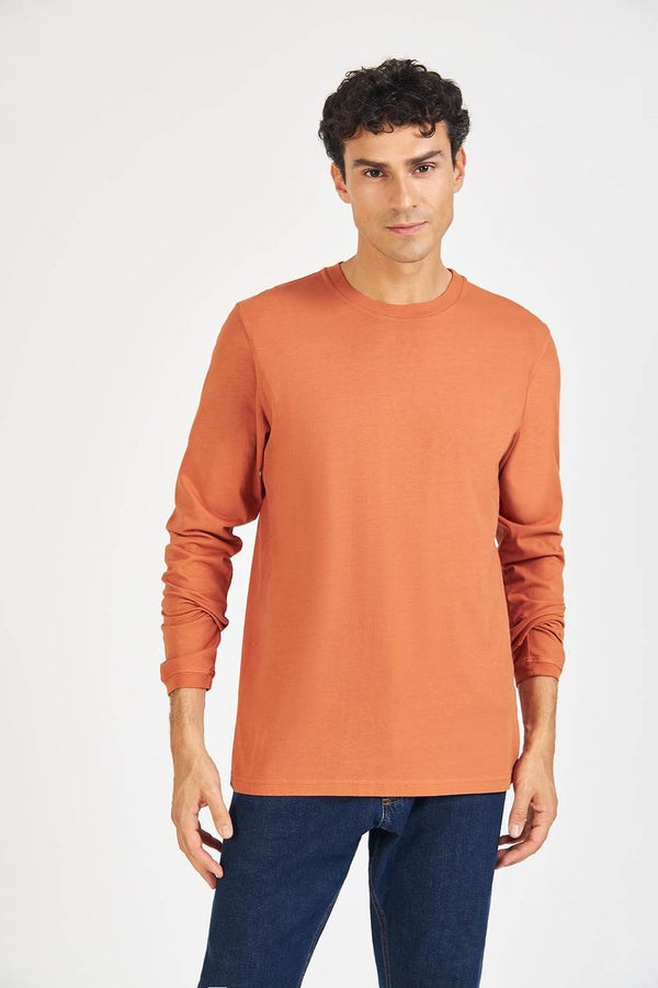 David Devant Orange long-sleeve t-shirt for men