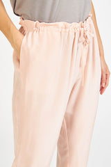 Elevating Ideas => Pink silk joggers Trousers - BREMBATI