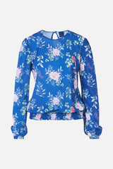 BREMBATI => CAMILLA - Floral puff sleeve blouse Shirts - BREMBATI