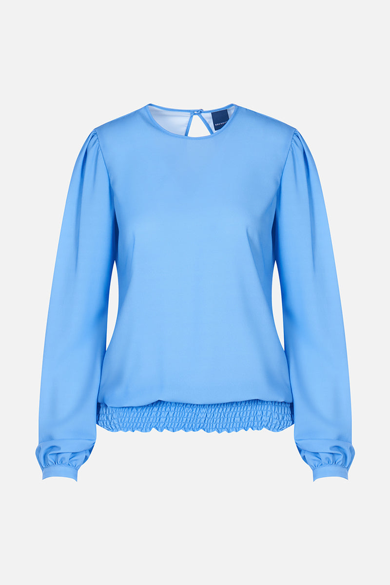 BREMBATI => CAMILLA - Light blue puff sleeve blouse Shirts - BREMBATI
