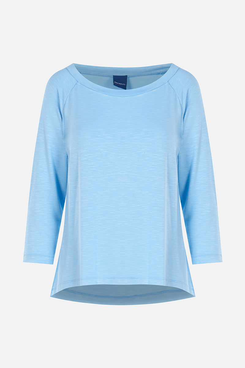 BREMBATI => ELISE - Light blue long sleeve top T-Shirts - BREMBATI