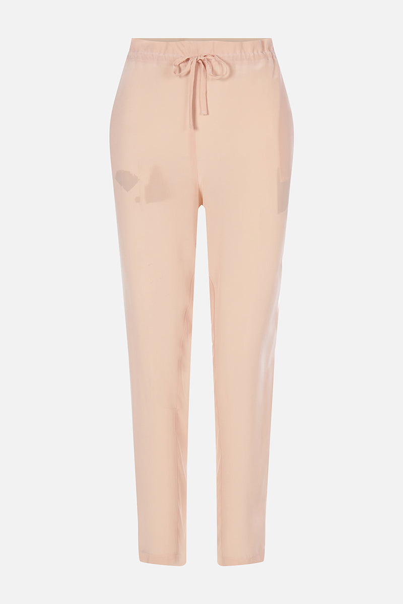 Elevating Ideas => Pink silk joggers Trousers - BREMBATI