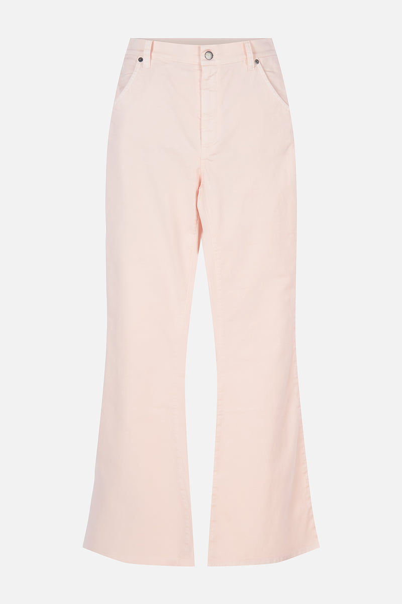 Millenée => Pink flared jeans Five Pocket - BREMBATI
