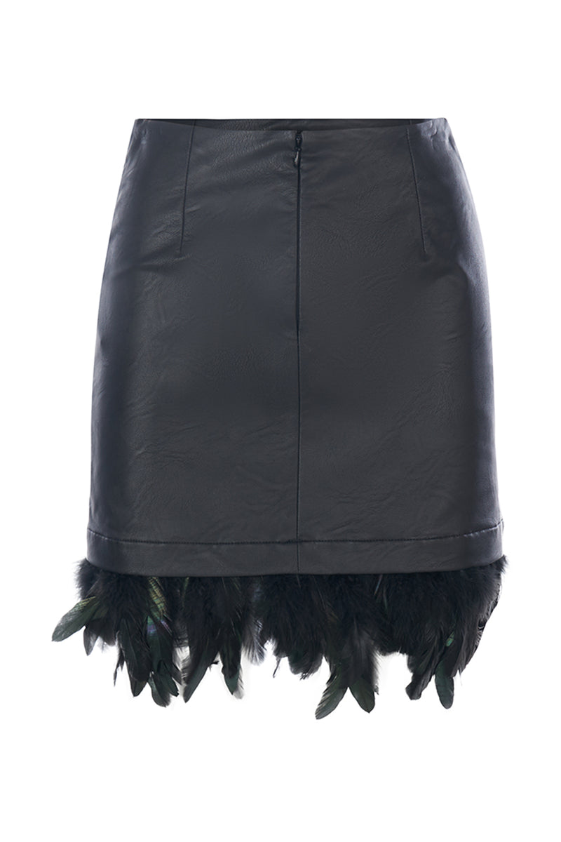 Faux leather miniskirt in Black BREMBATI