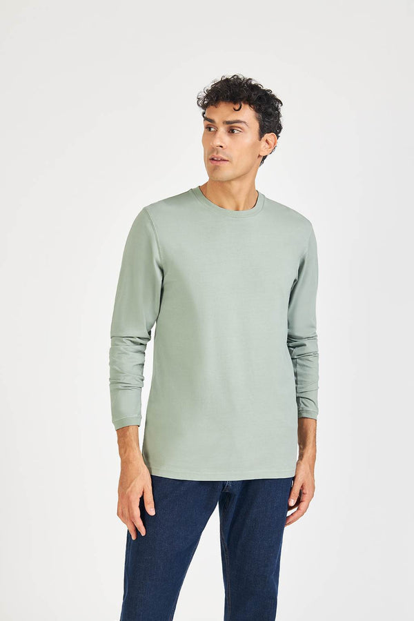 David Devant Aqua green long-sleeve t-shirt for men