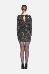 Cut-Out Sequined Minidress in Gold BREMBATI