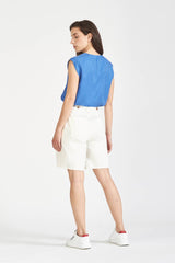 David Devant White cotton shorts for women