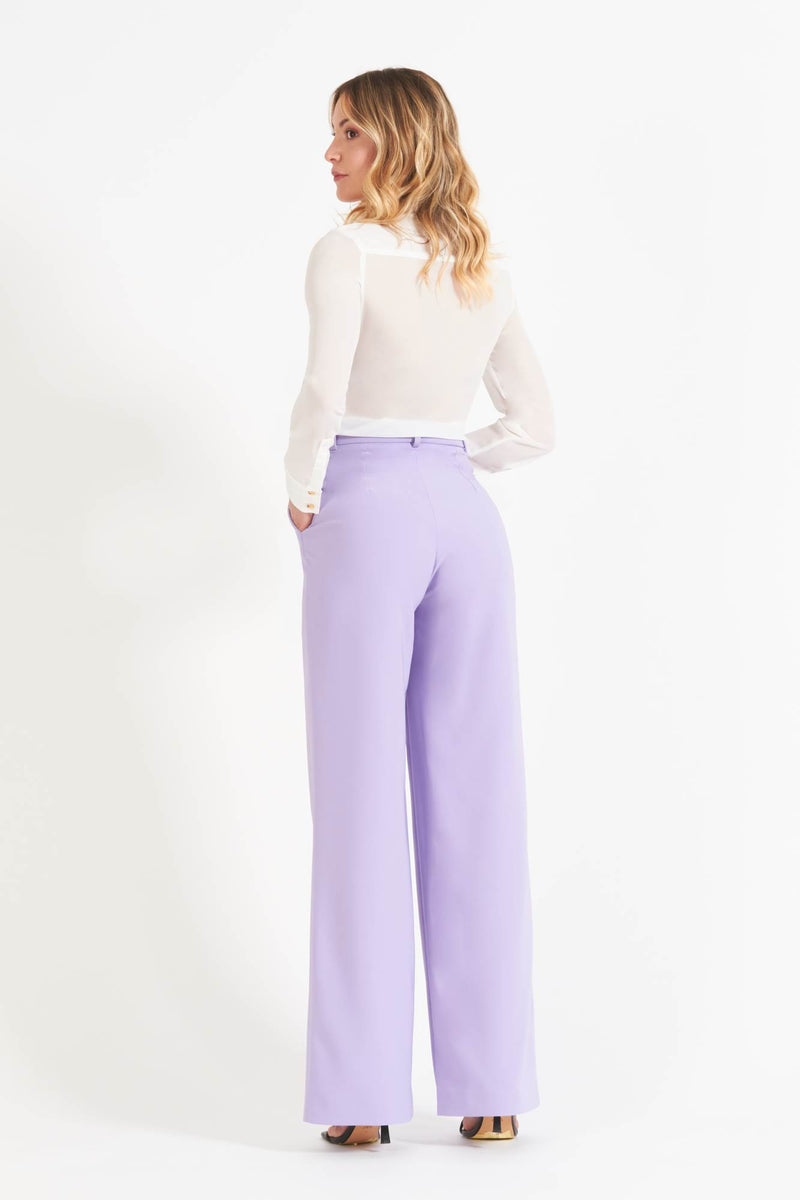 Brembati Lilac wide leg trousers for women