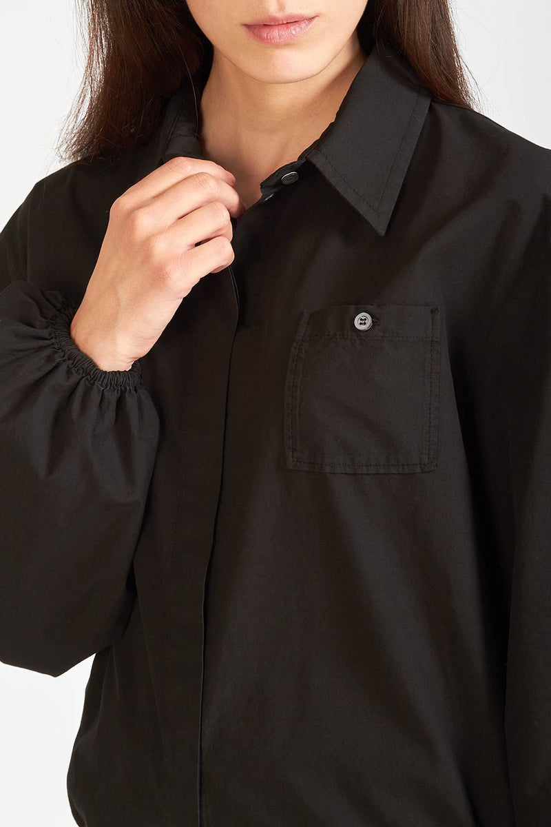David Devant => Black balloon sleeve shirt Shirts - BREMBATI