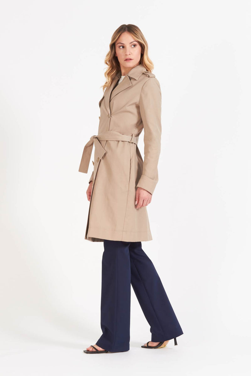Brembati Light beige trench coat for women
