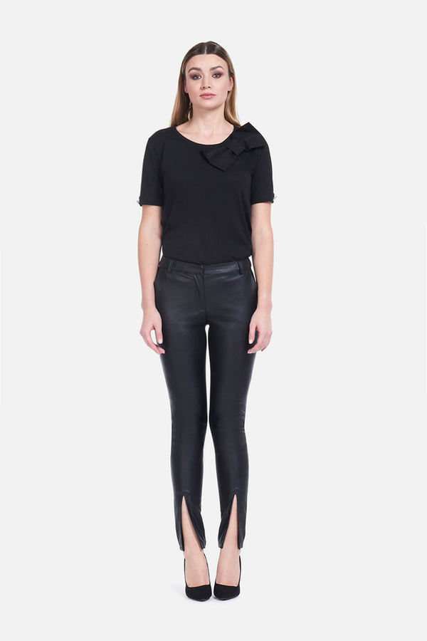 Faux leather skinny trousers in Black BREMBATI