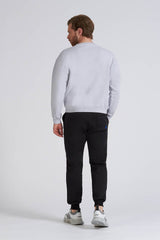 Not Found Grey cotton crewneck sweatshirt for men
