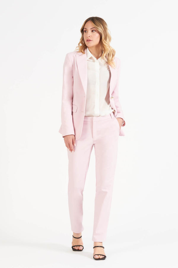Brembati Pastel pink single-breasted blazer for women