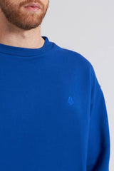 Not Found Blue cotton crewneck sweatshirt for men