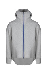 Not Found Light gray oversize zip-up hoodie for women